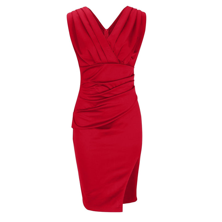 Daisy | V Neck Slit Dress