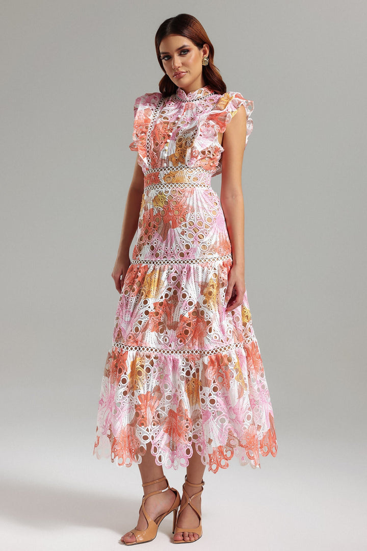 Serena™| Vestido largo calado