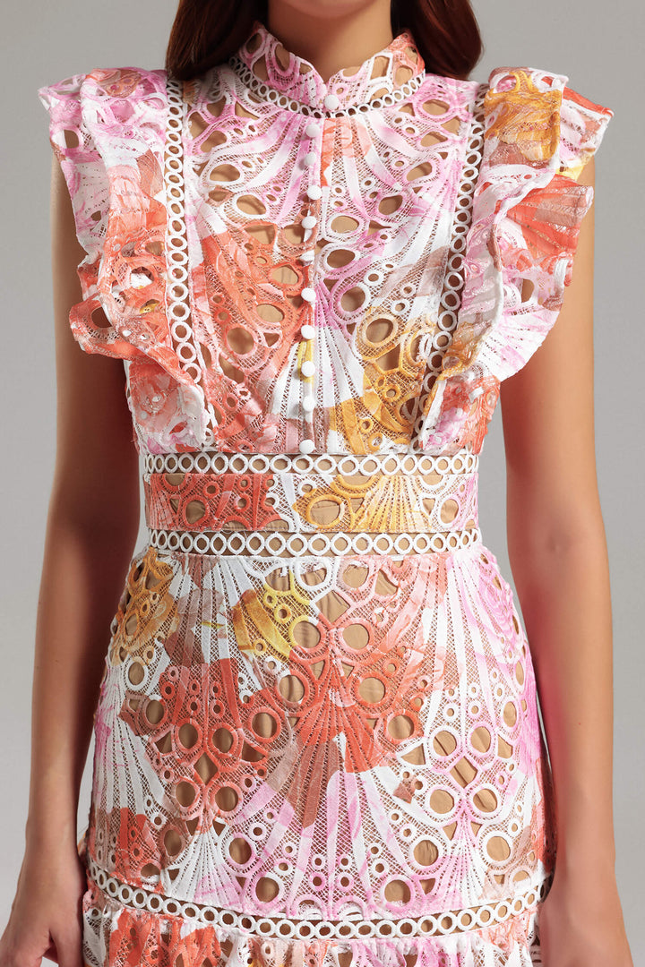 Serena™| Vestido largo calado