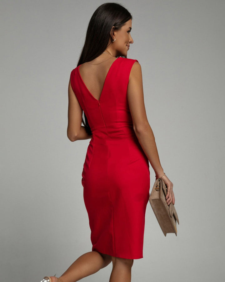 Daisy | V Neck Slit Dress