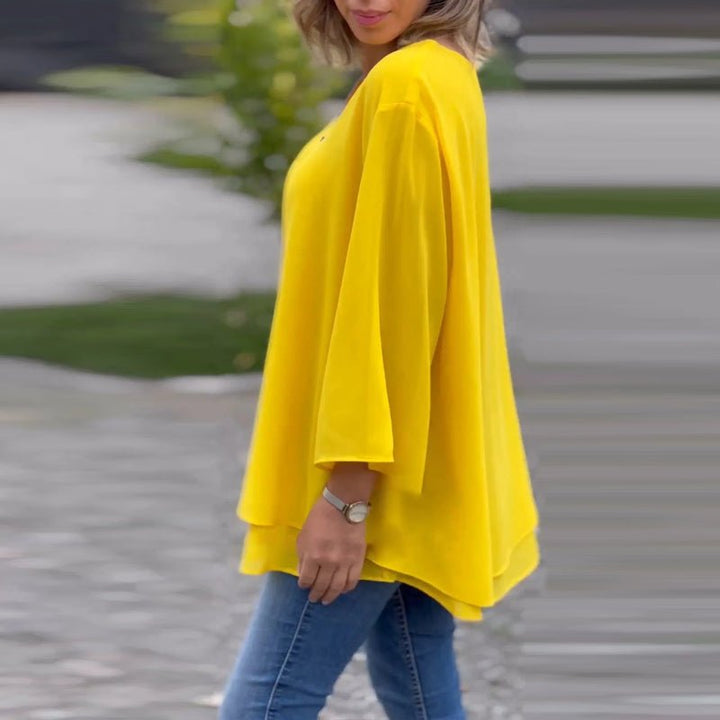 Lorena | Blusa de gasa con cremallera