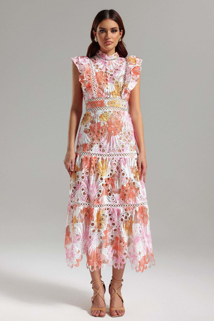 Serena™| Vestido largo calado