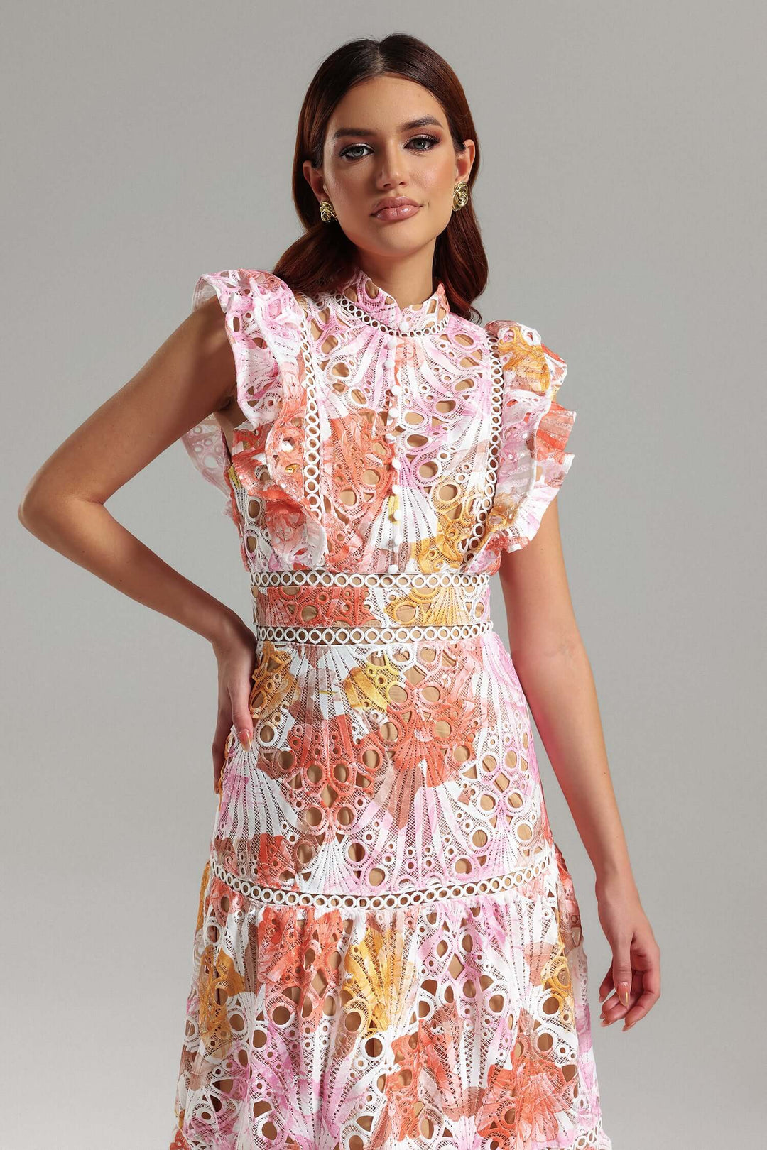Serena™| Vestido largo calado