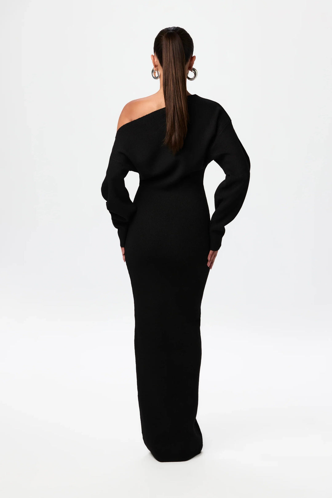 Celeste | Vestido de suéter con hombros descubiertos