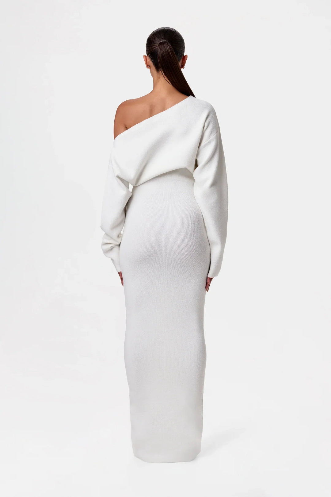 Celeste | Vestido de suéter con hombros descubiertos